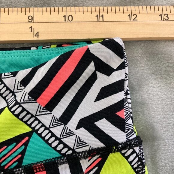 Live Love Dream Neon Geometric Print Tribal Pattern Athletic Capris Size Small - Picture 4 of 8